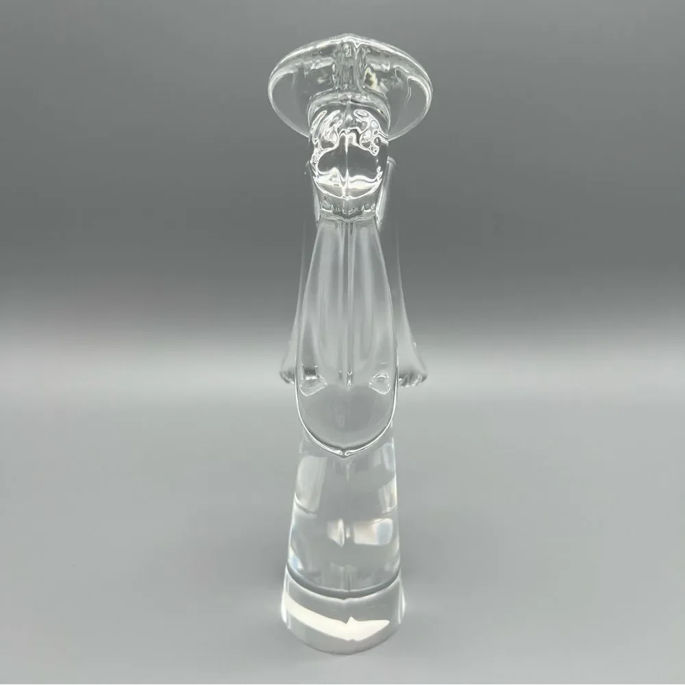 The Toscany Collection 24% Lead Crystal Clear Solid Angel Figurine 9” Japan - Picture 2 of 7